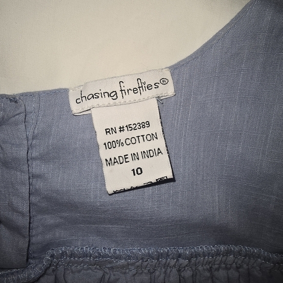 Blue  firefly hunting dress sleeveless blue  lace trim tai - Picture 9 of 10